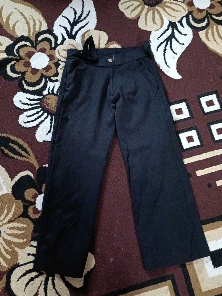 Black Wide-Leg Trousers