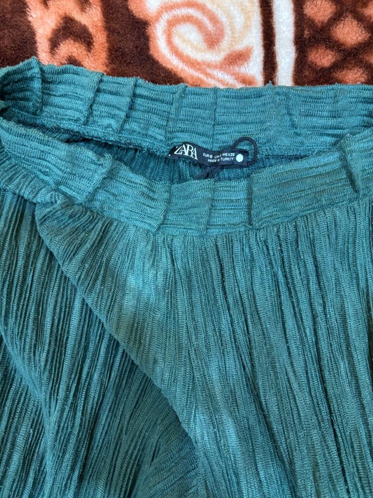 Zara Teal  Wide Leg Pants