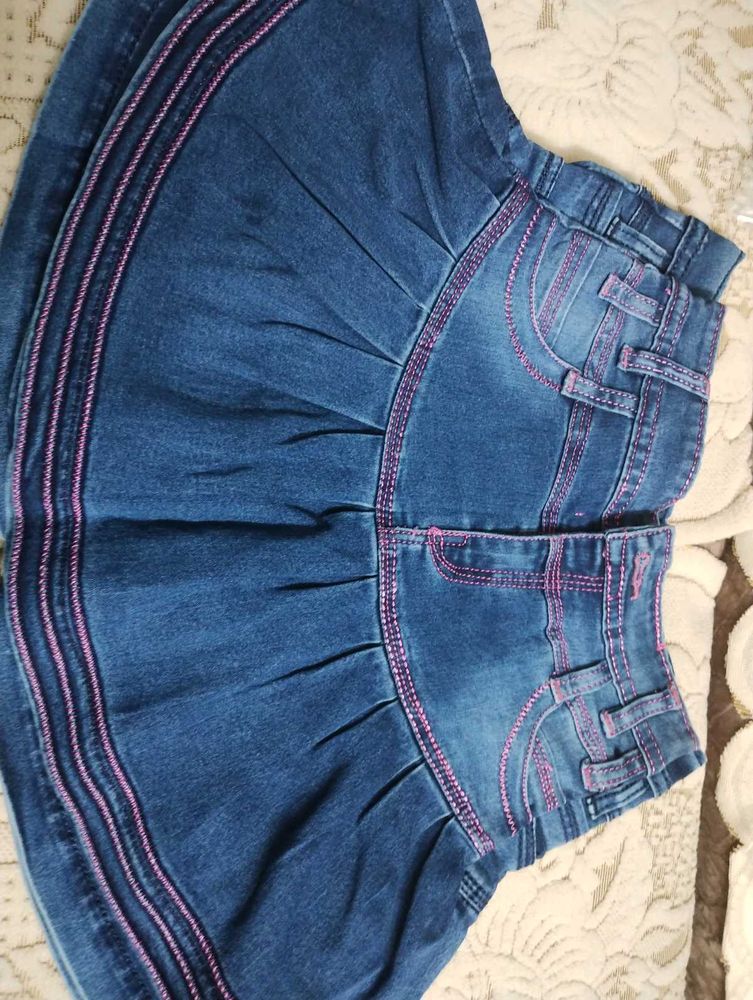 Denim Mini Skirt