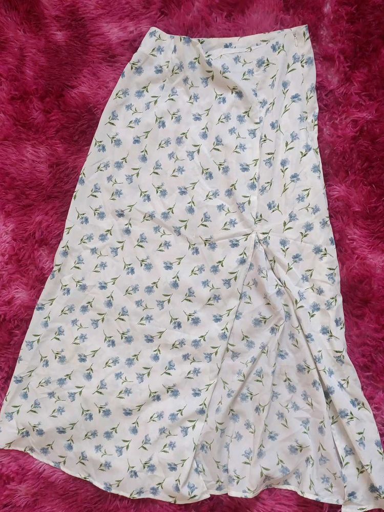 Floral Print Midi Skirt