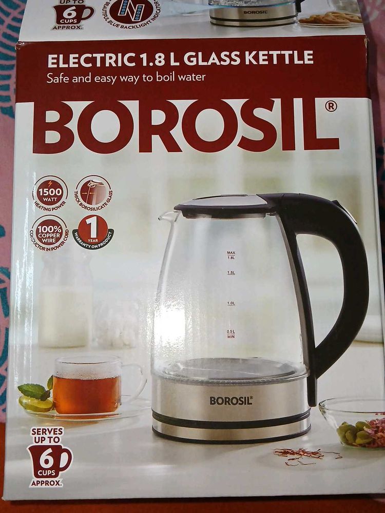 BOROSIL 1.8LTR ELECTRIC GLASS KETTLE
