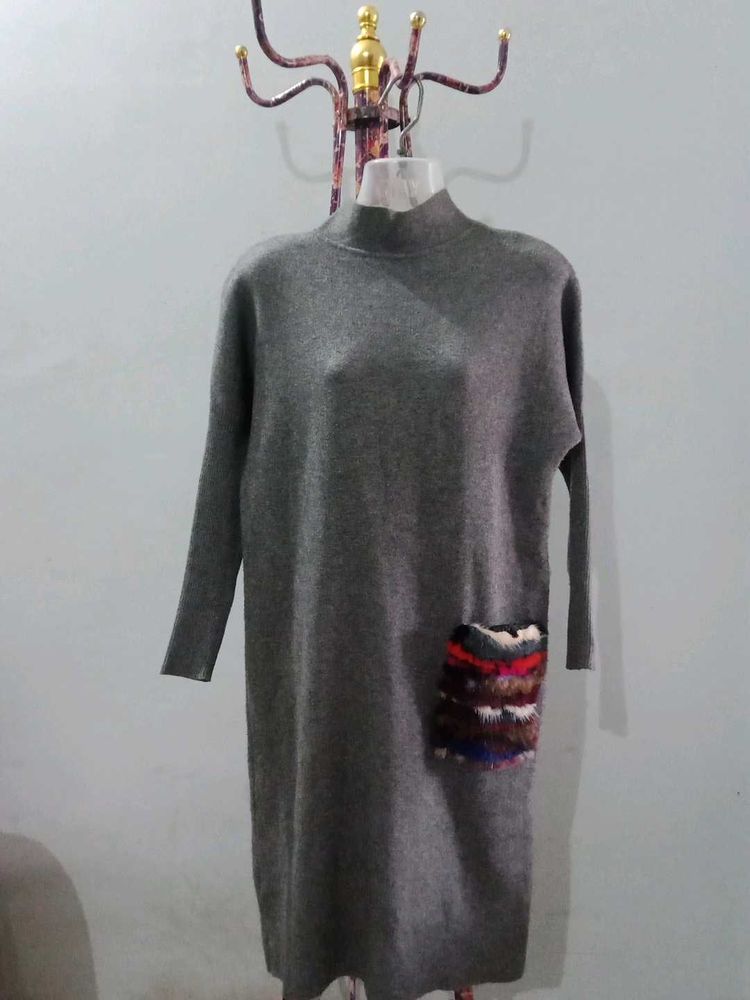 turtle neck bodycon dress