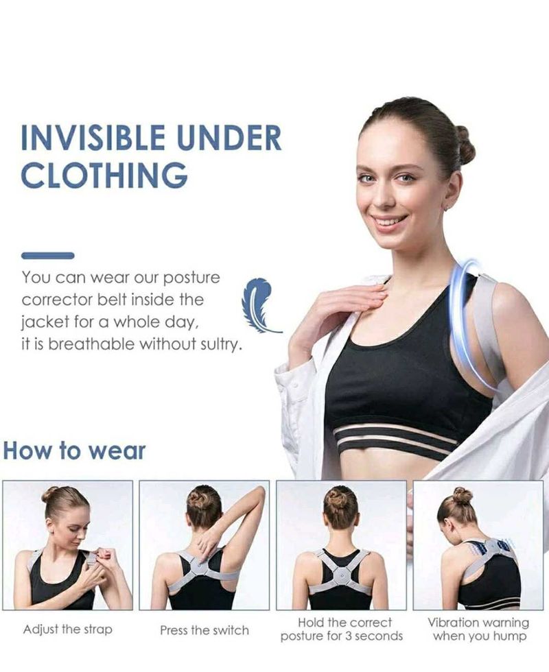 Back Brace with Intelligent Sensor Vibration  Belt
