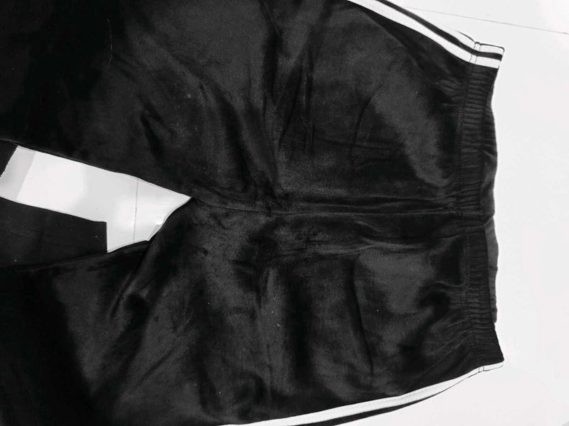 Black Velvet +fleece Track Pants