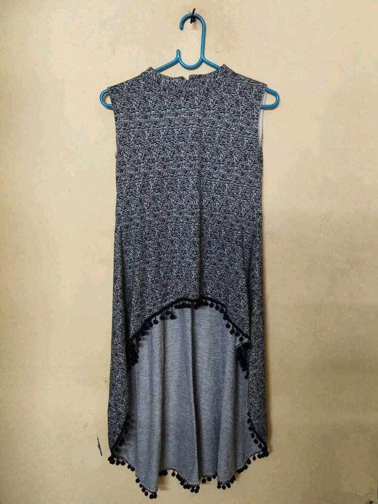 Black Grey And White Mixed Dress