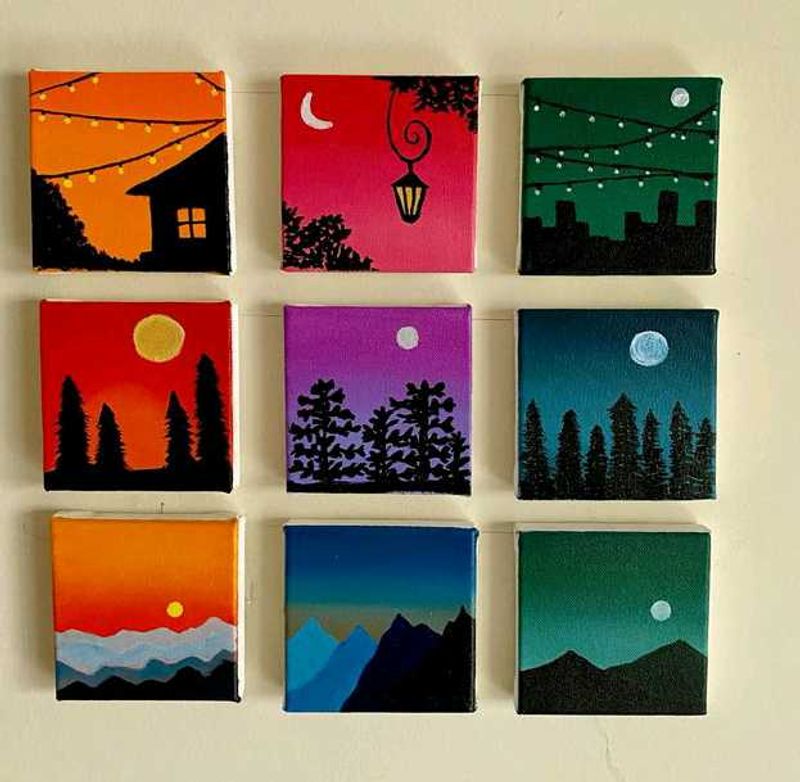 6 Set Mini Paintings