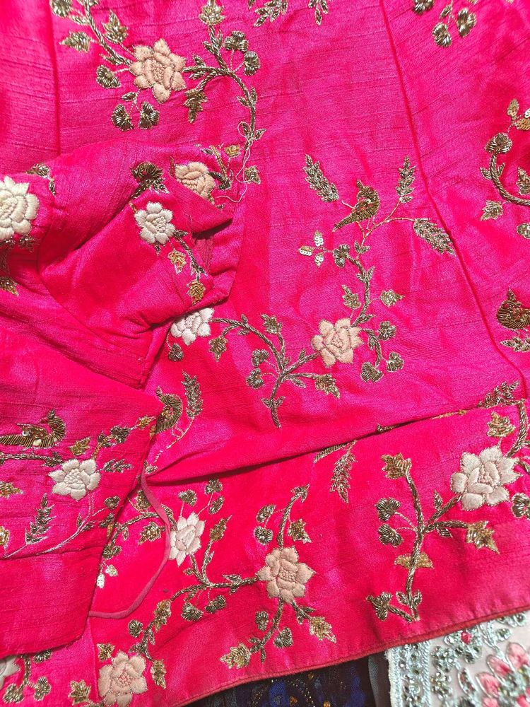 Pink Embroidered Lehenga Choli