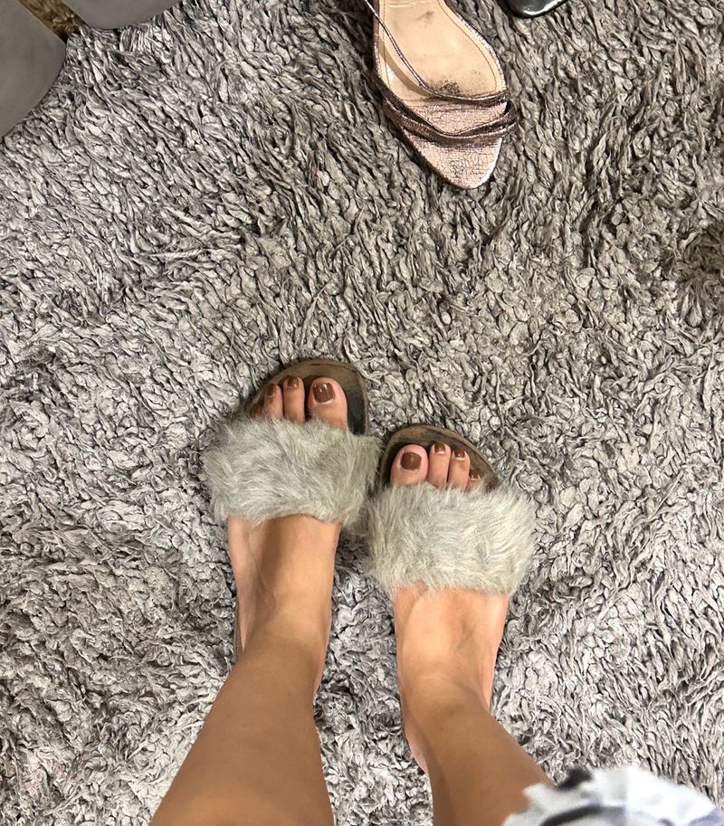 Fuzzy Slide Sandals