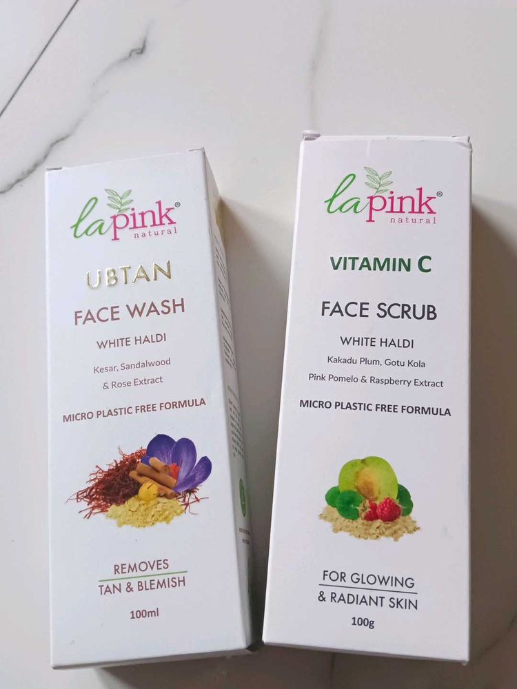 Lapink Facewash + Face Scrub Combo