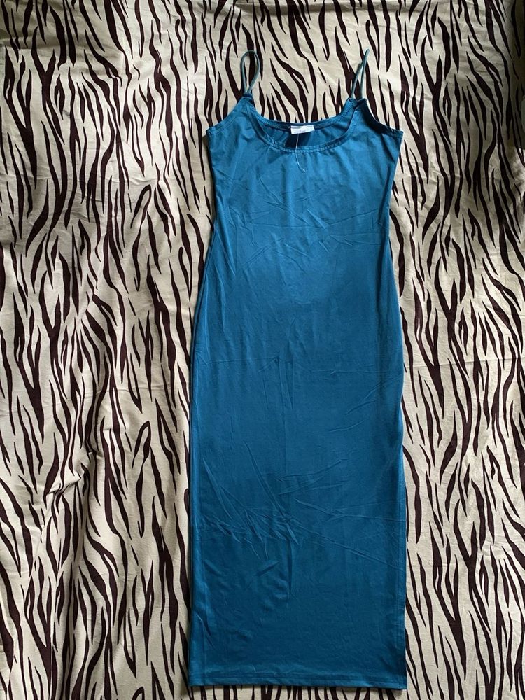 Blue Bodycon Slip Dress