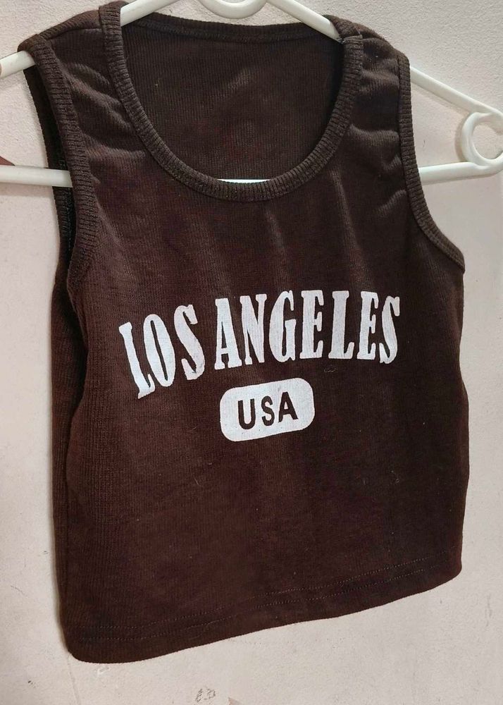 Brown Crop Top