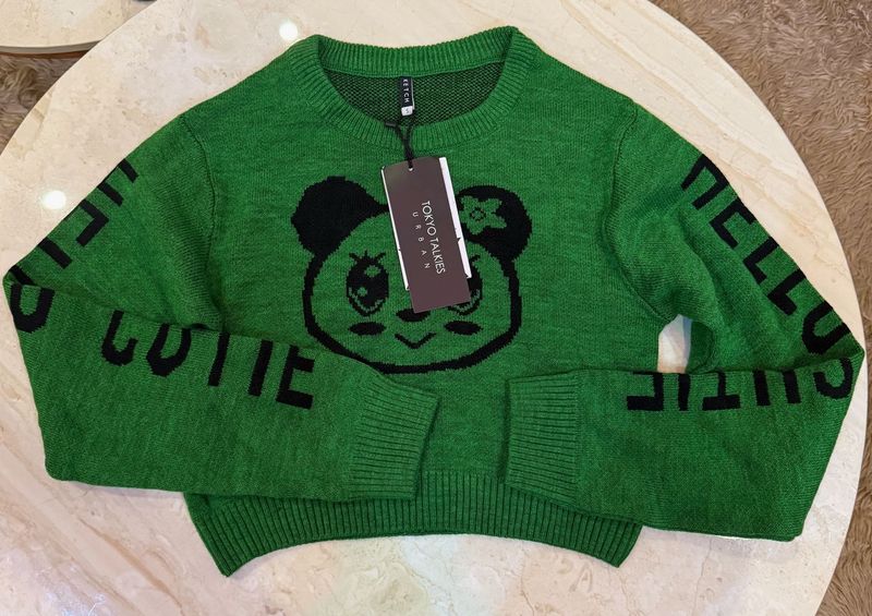 Cute Green Panda Sweater