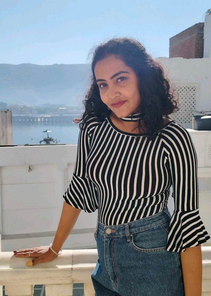 Striped Bell Sleeve Top