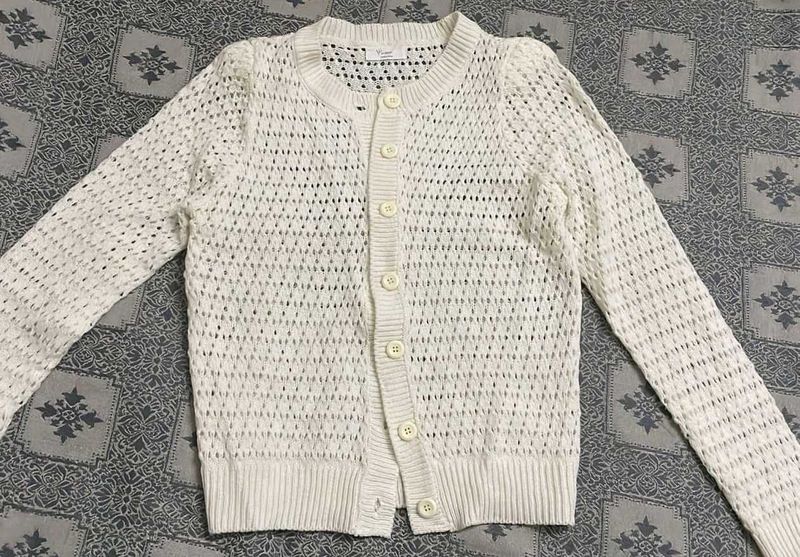 White Knit Cardigan
