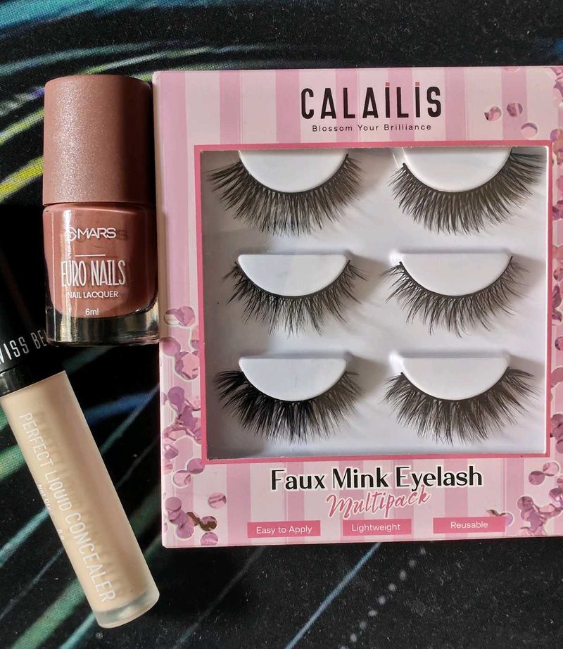 Nail Polish,Liquid Concealer And Fake Eyelashes