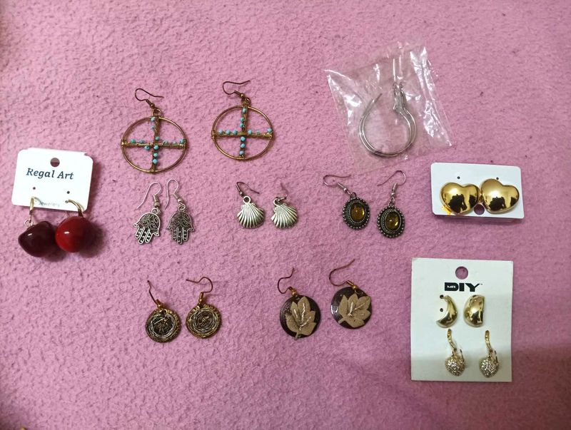 Mixed Boho Silver And Gold Earrings 🪷