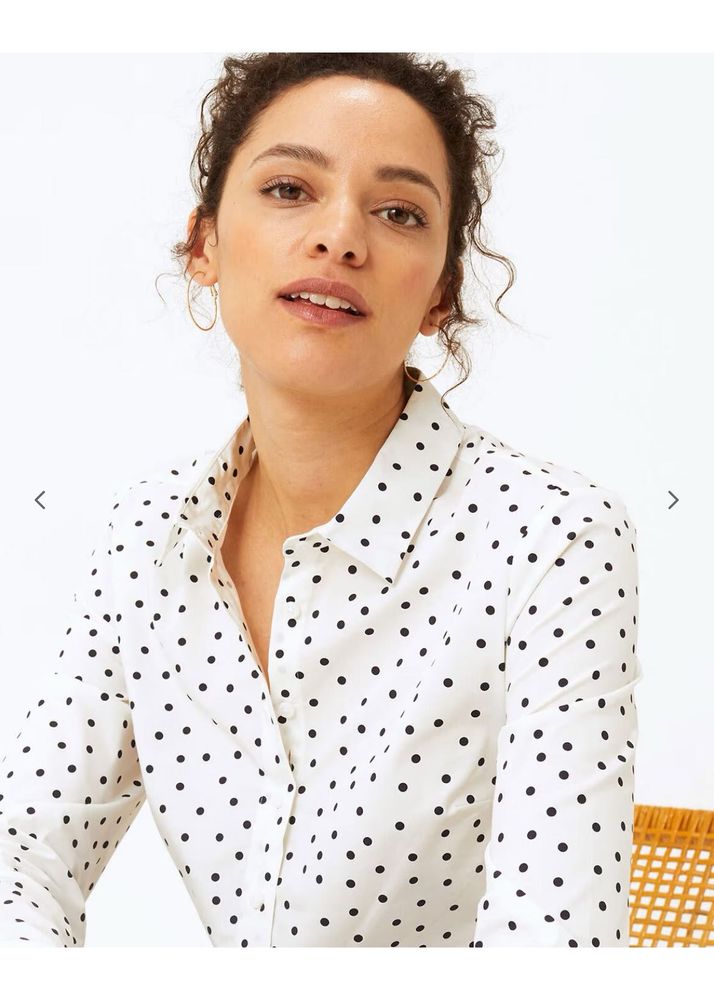 Uniqlo Polka Dot Button Down Shirt