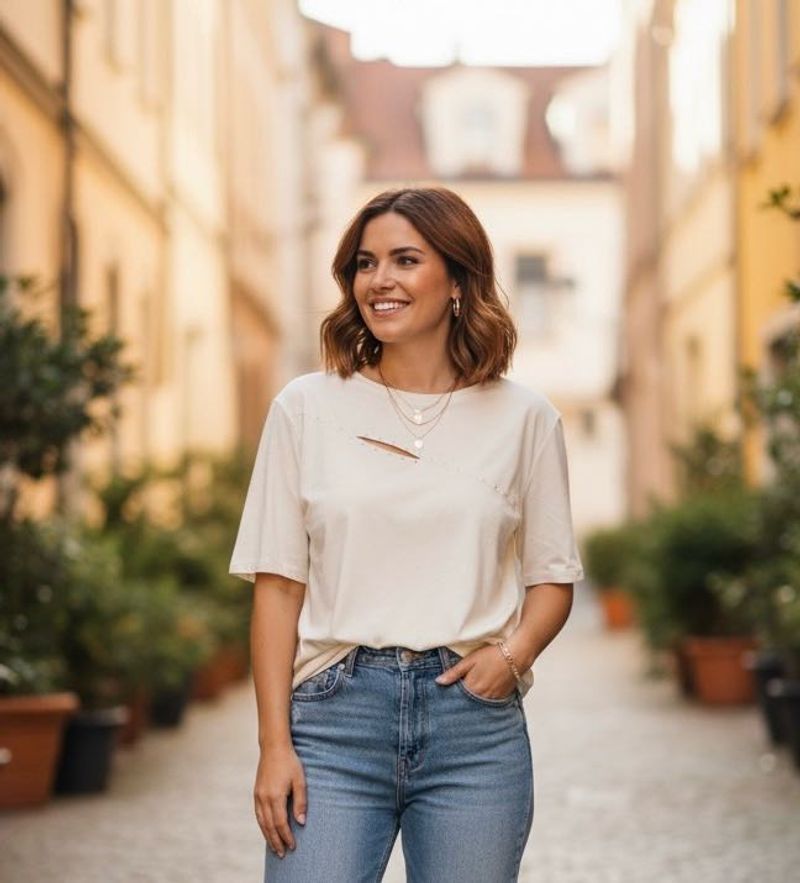 Casual Cream T-Shirt