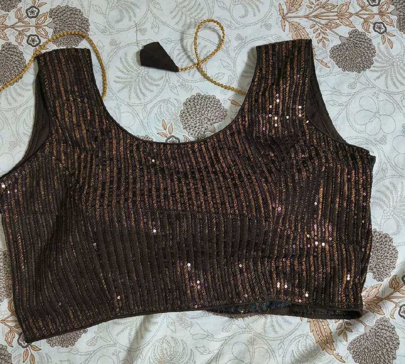 Partywear Sequence padded blouse