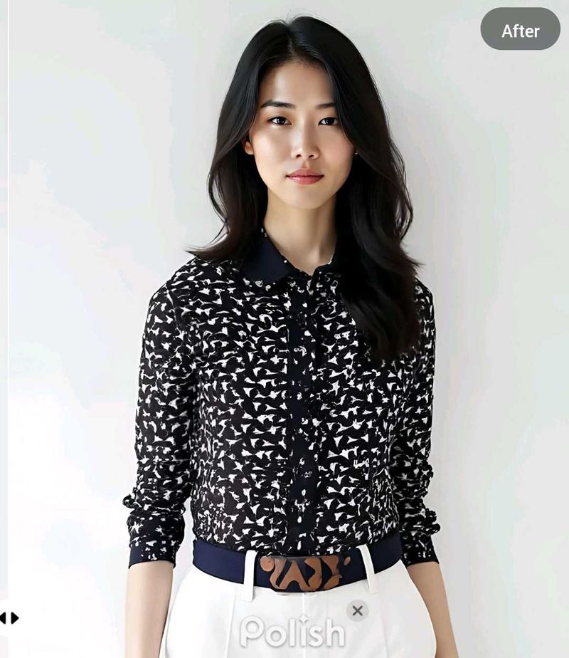 New With Tag Korean Crop Star Bow Shirt