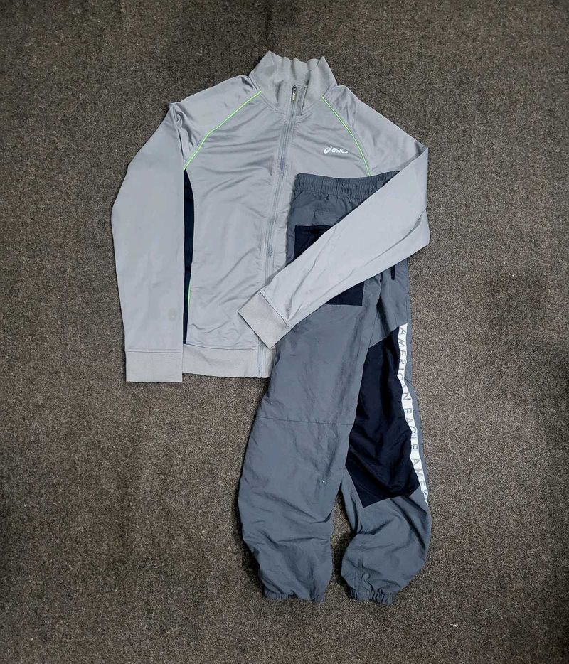 Combo (Asics Tracksuit - Grey + Trousers)