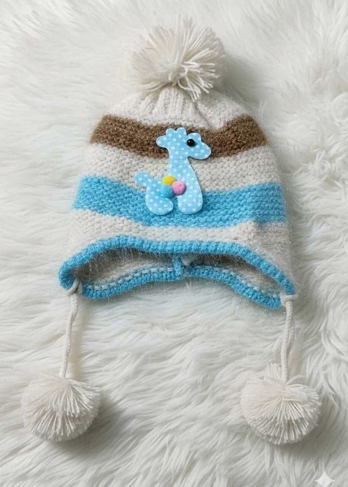 Adorable Dino Pom-Pom Beanie