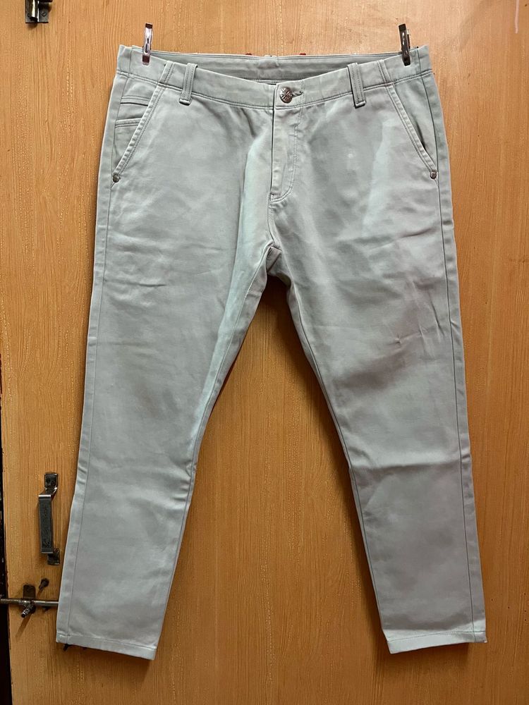 Grey Silver Denin Jeans For Men