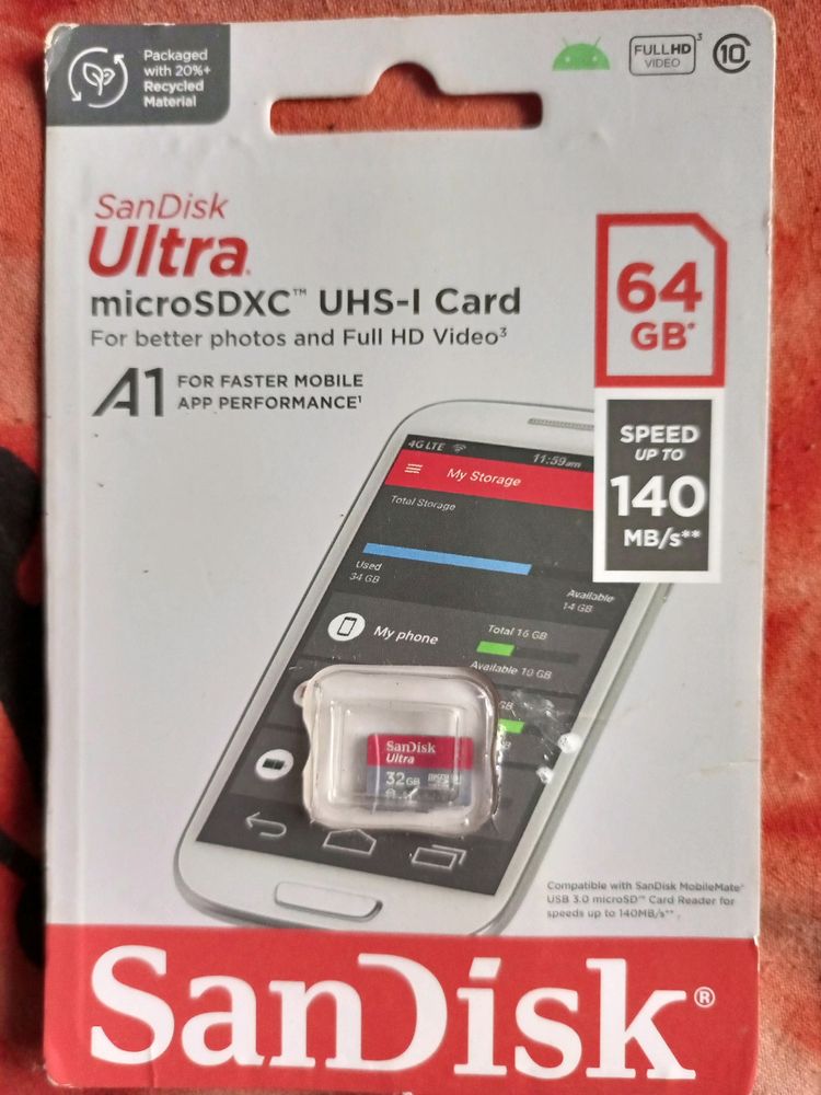 32 GB: SanDisk Ultra A1 Micro SD Card 32GB