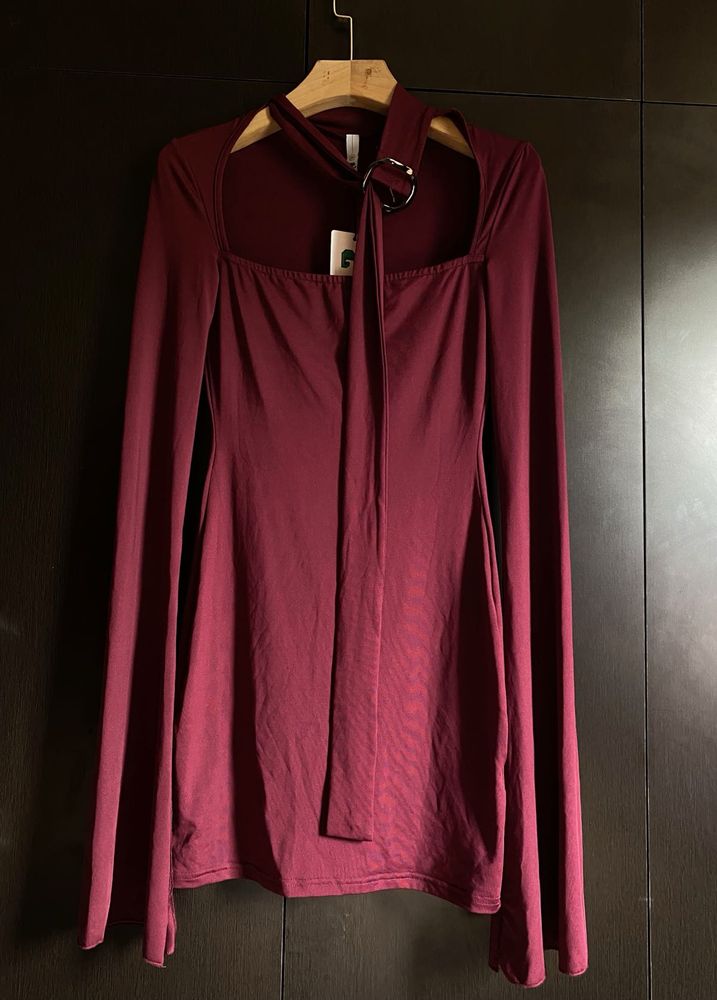 NewMe Wine Bodycon Dress
