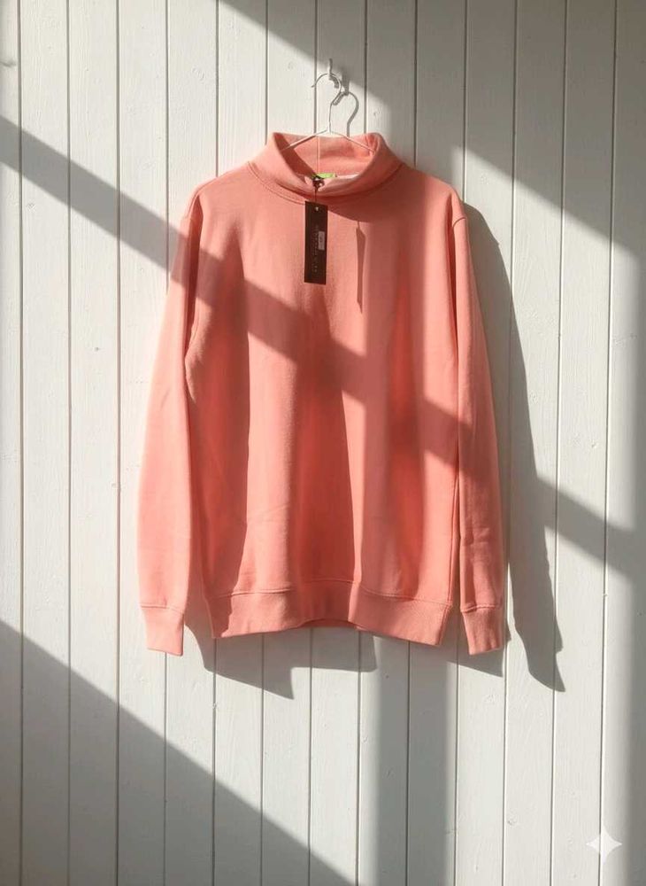 Rodzen Salmon Mock Neck Sweatshirt