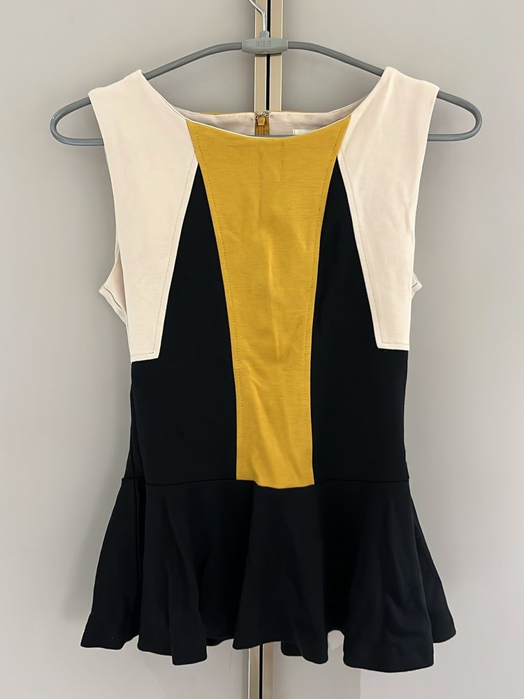 Abstract Design Peplum Top