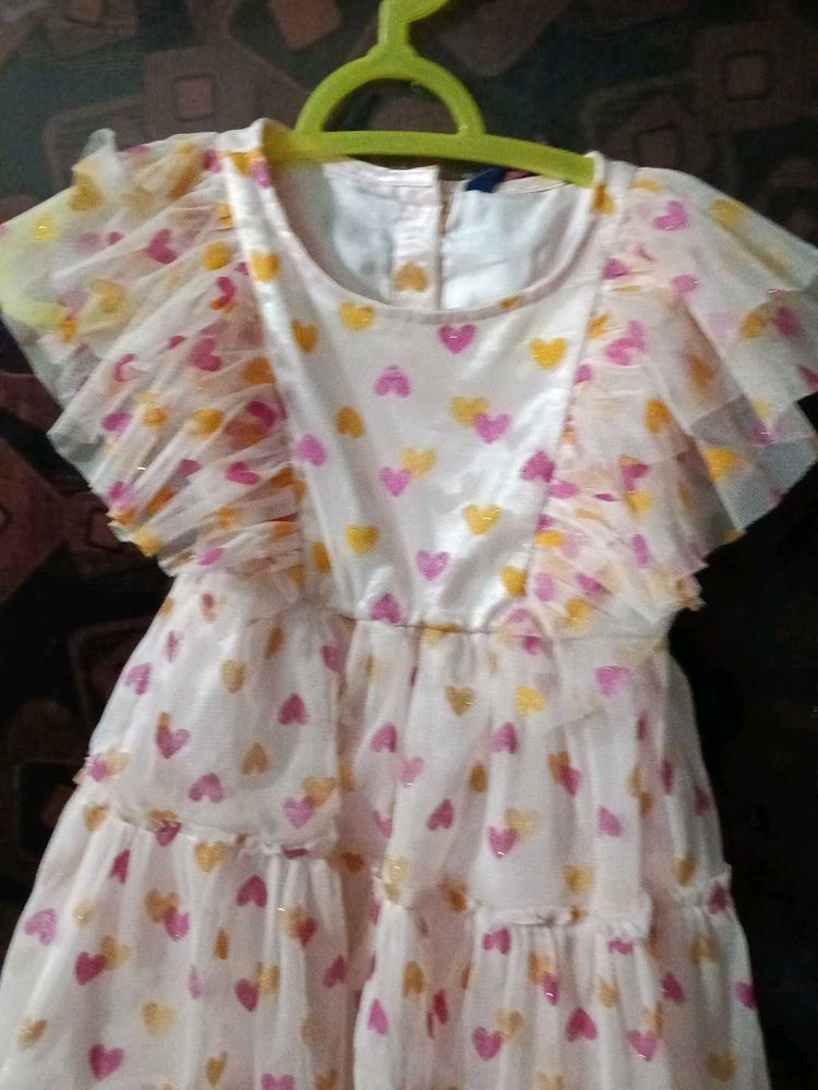 Cute Heart Print Dress