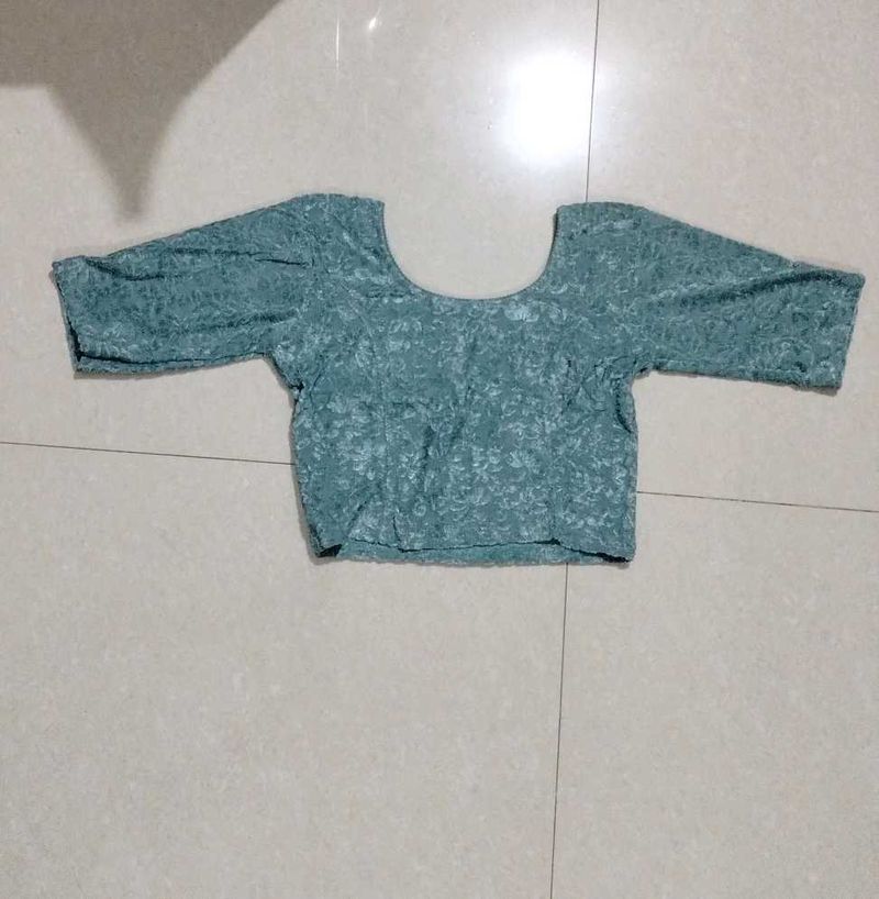Lycra Blouse TEAL colour Free Size