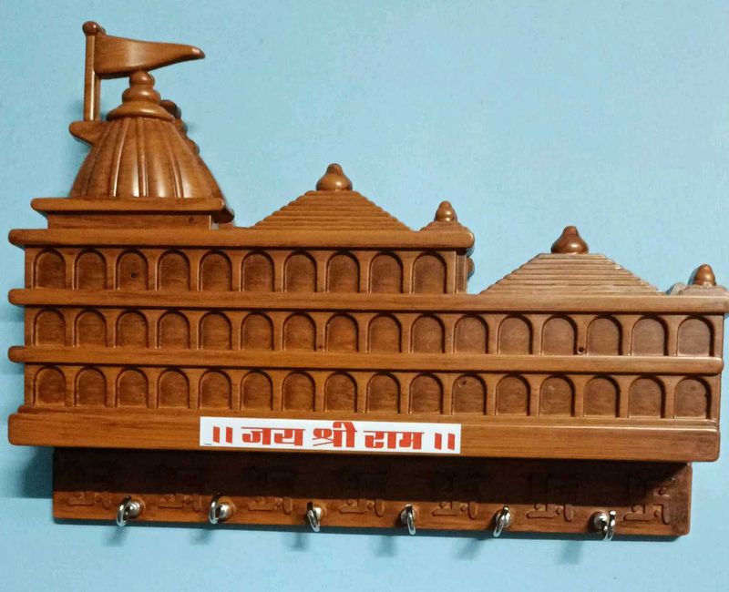 Shree Ram Mandir Multipurpose Key Stand And Holder