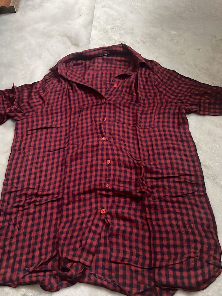 Red &amp; Blue Gingham Button-Down