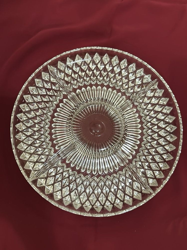 Vintage Collier Glass Cabaret Plate