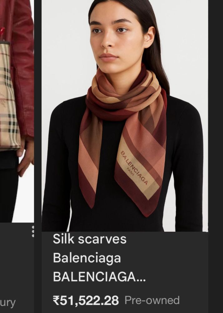 Balenciaga 100% Silk Scarf