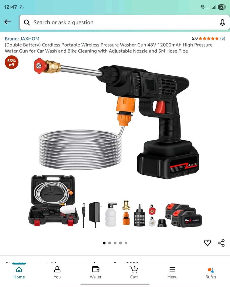 Cordless Pressure Washer Gun