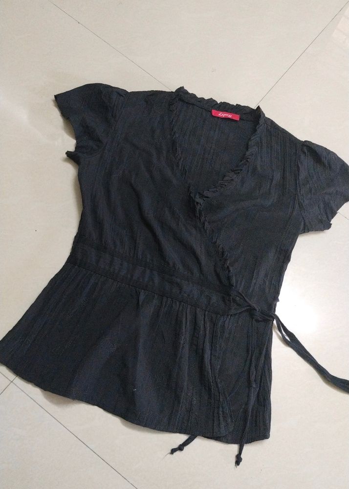 Black Wrap Top