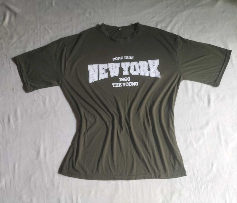 Olive Green Oversized Shirt