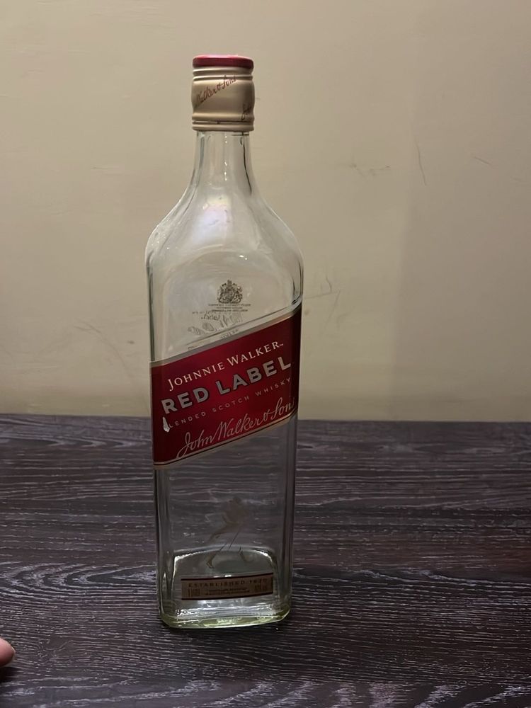 Empty Bottle Of Red Lebel Jonnie Walker