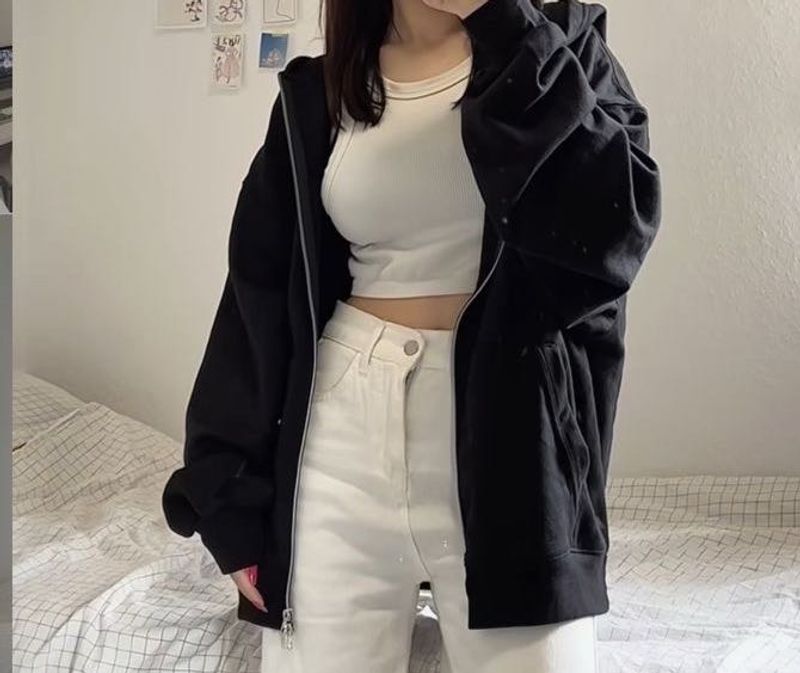 Black Zip-Up Hoodie