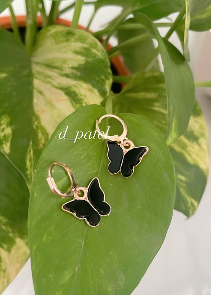 Black Butterfly Earrings.
