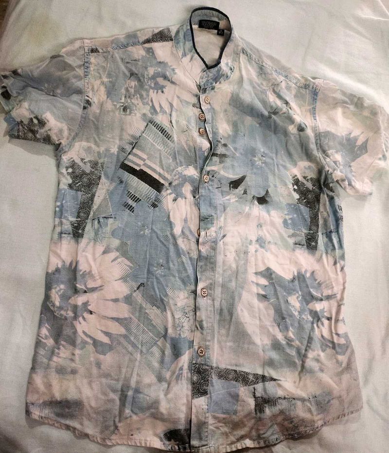 Abstract Print Short Sleeve Shirt