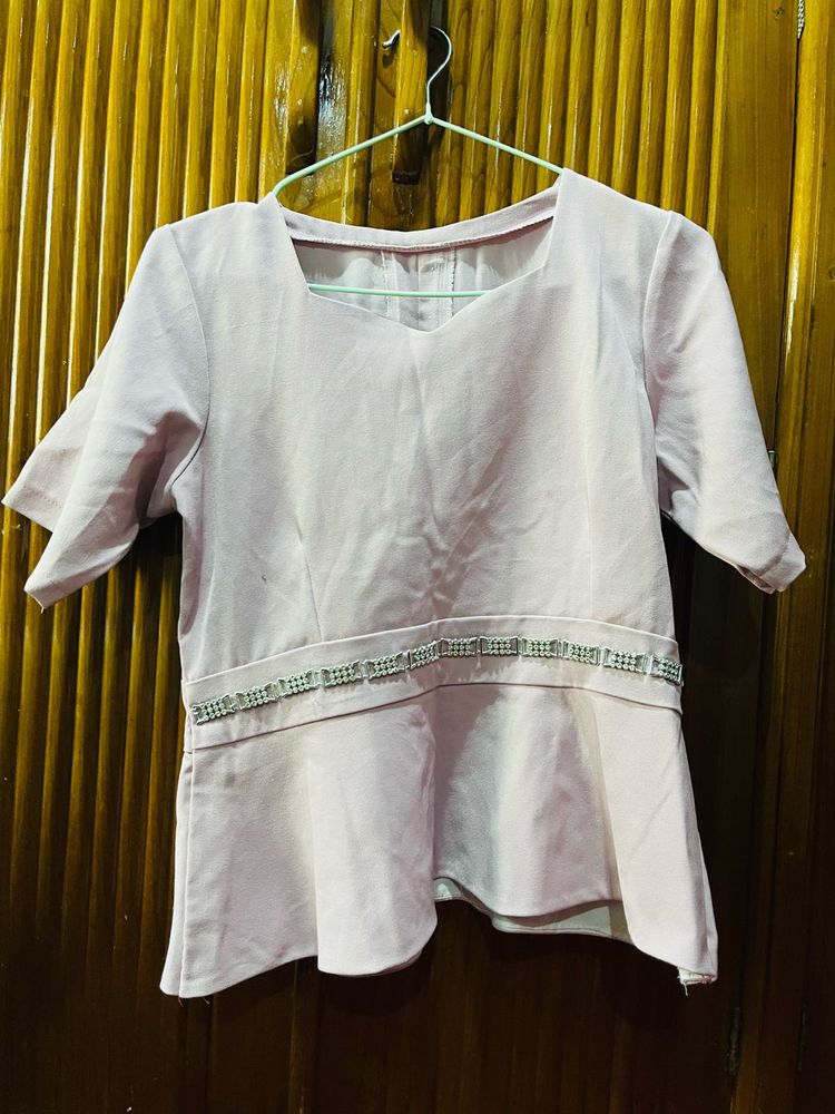 Peplum Embellished Blouse