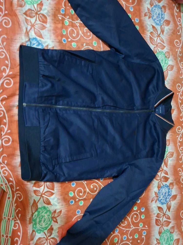 Navy Blue Bomber Jacket