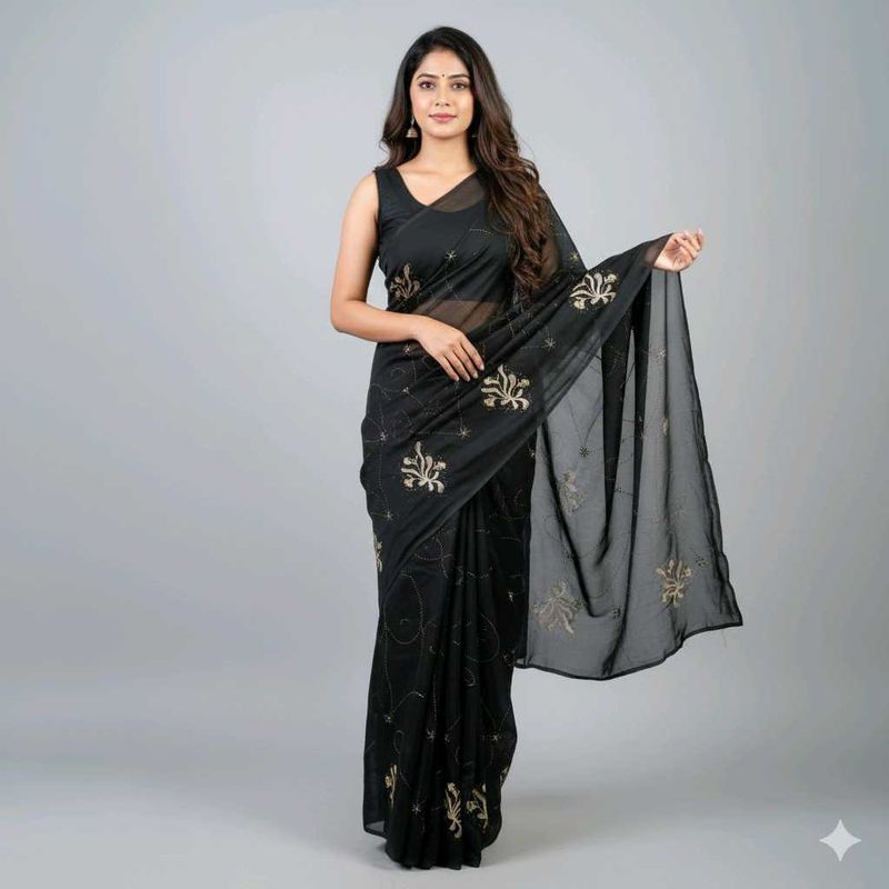 🛍️ Black Saree ⭐⭐⭐⭐⭐