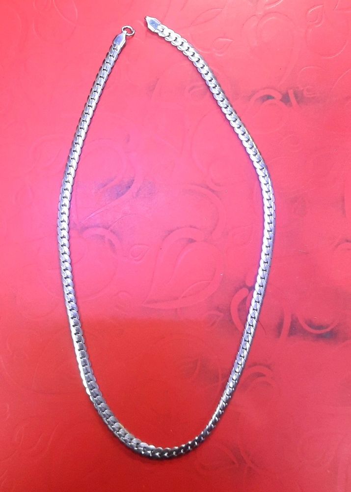 Silver Plated Stainless Steel Neck Chain For Men