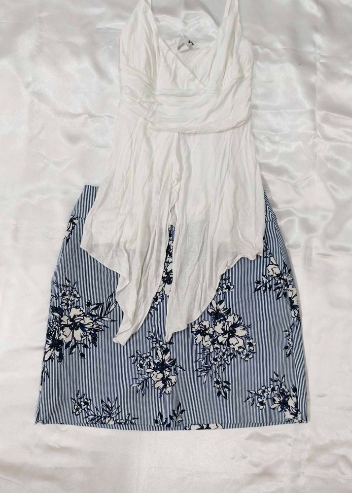 Floral Skirt &amp; White Top Set