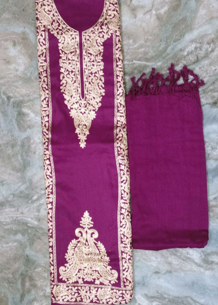 kashmiri woollen Unstitched Suit